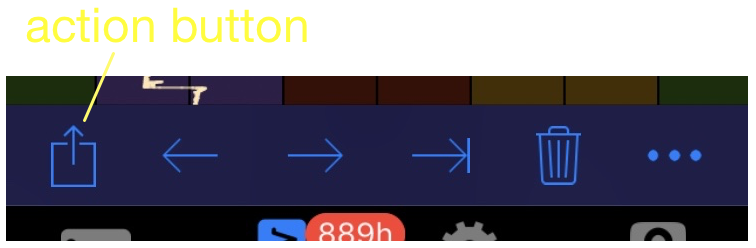 Action button on chart toolbar